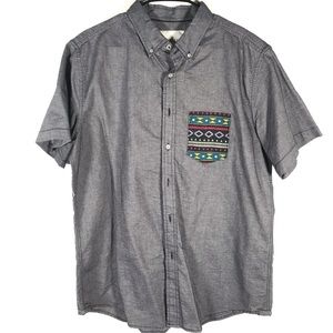 Grey Aeropostale Short Sleeve Button Down